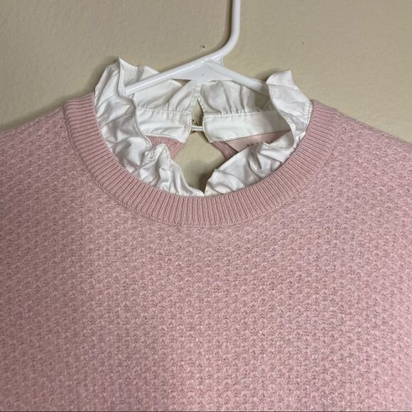 TED BAKER London Teaggan Frill Detail Mockable Light Pink Size 3 - Picture 9 of 13
